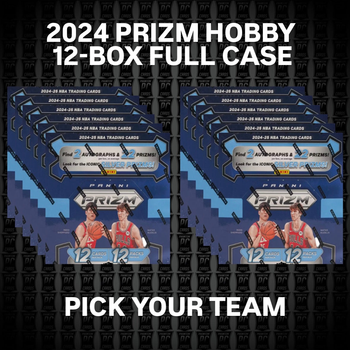 12-BOX FULL CASE 2024 PRIZM HOBBY Basketball - Pick Your Team (Thursday 10/30/25)