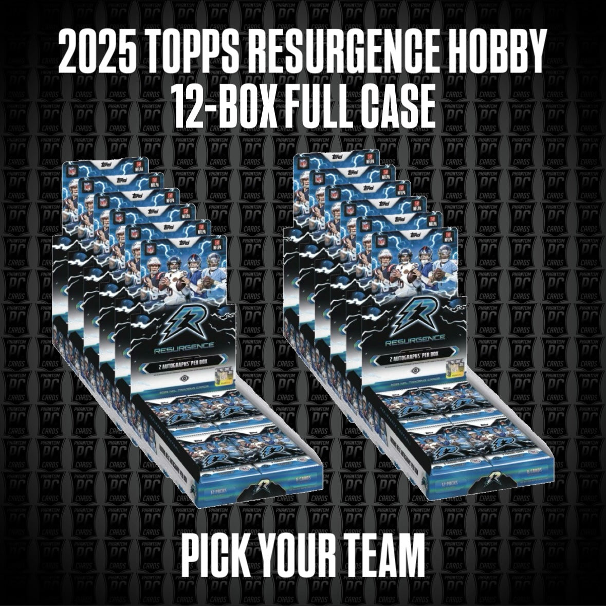 *PRE-LIST* 12-Box CASE 2025 Topps Resurgence HOBBY Football Break - Pick Your Team (Sunday 8/2/26)