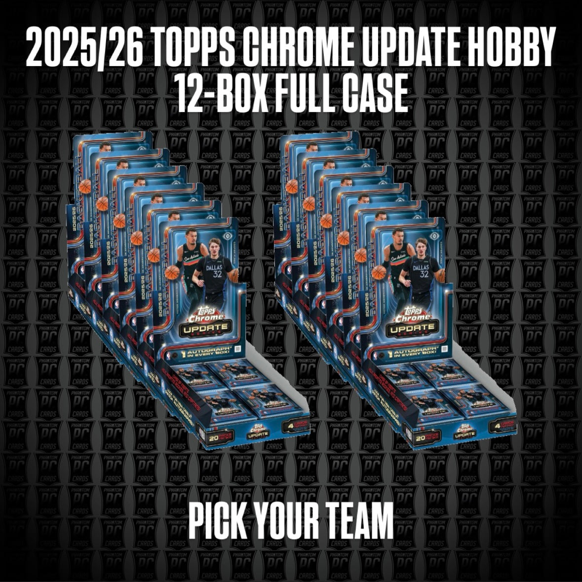 *RELEASE DAY* 12-Box CASE 2025 Topps Chrome Update HOBBY Basketball Break - Pick Your Team (Thursday 8/6/26)