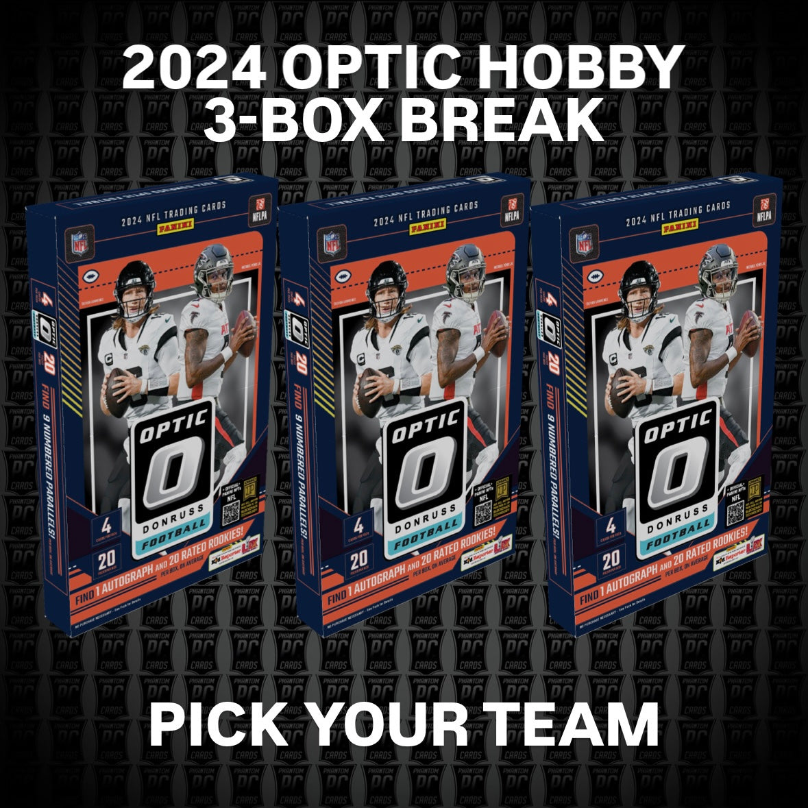 3-BOX 2024 Optic HOBBY Football Break - Pick Your Team (Tuesday 5/13/25)