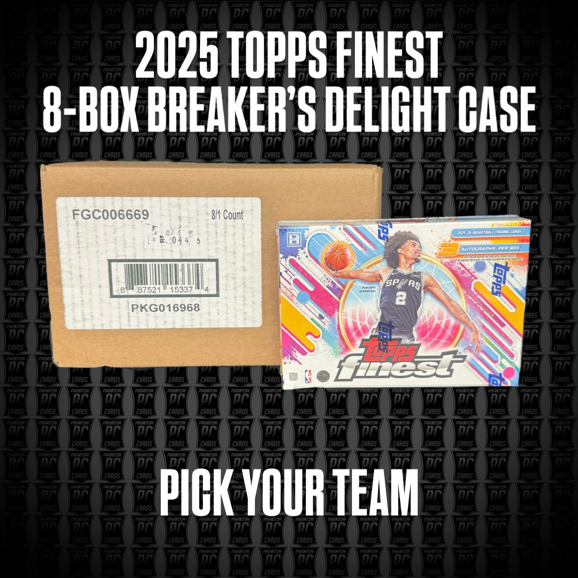 8-Box Full Case 2025 Topps Finest BREAKER'S DELIGHT Basketball Break - Pick Your Team (Tuesday 3/10/26)