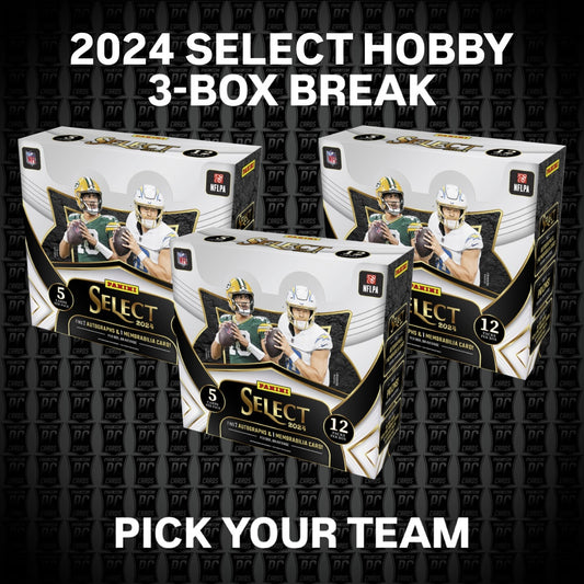 3-BOX 2024 Select HOBBY Football Break - Pick Your Team (Sunday 6/8/25)