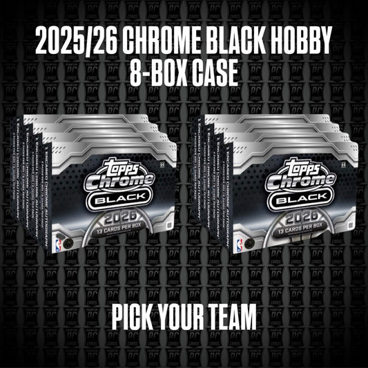 *NEW* 8-Box CASE 2025 Topps Chrome Black Hobby Basketball Break - Pick Your Team (Thursday 8/27/26)