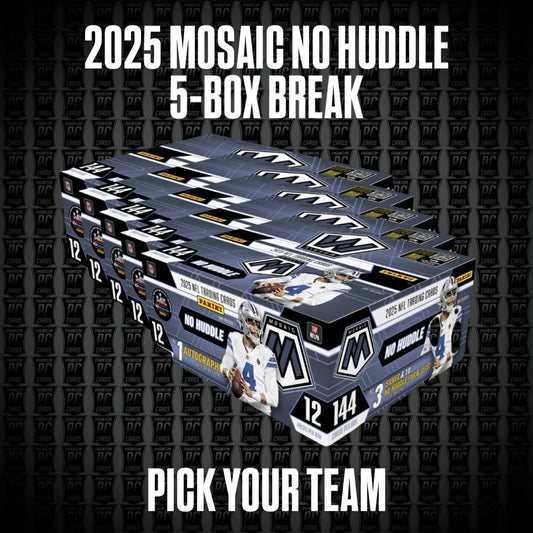 5-BOX 2025 Mosaic NO HUDDLE Football Break - Pick Your Team (Sunday 12/7/25)