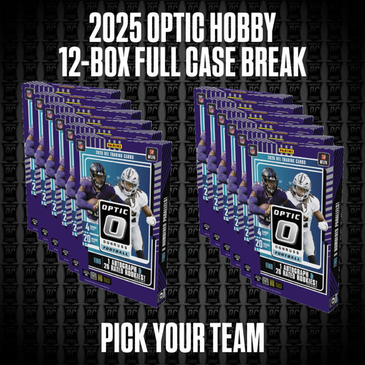 12-BOX CASE 2025 Optic HOBBY Football Break - Pick Your Team (Sunday 2/1/26)