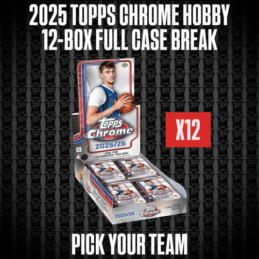 12-Box Full Case 2025 Topps Chrome HOBBY Basketball Break - Pick Your Team (Saturday 12/20/25)