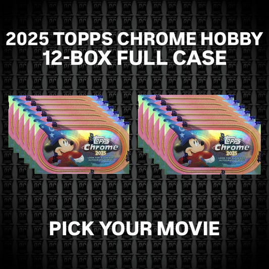 12-BOX FULL CASE 2025 Topps Chrome DISNEY Hobby Break - Pick Your Movie (Friday 10/10/25)