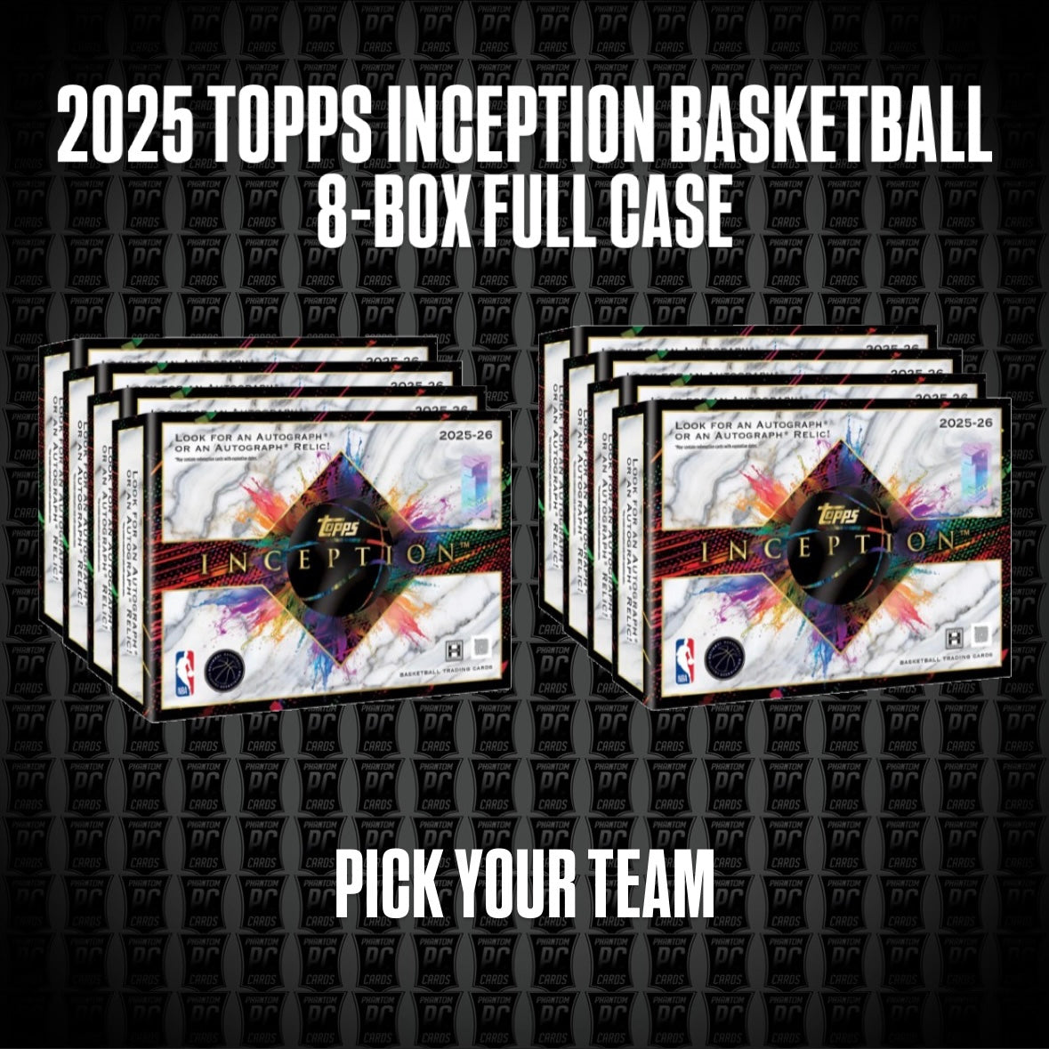 *NEW* 8-Box Full Case 2025 Topps Inception HOBBY Basketball Break - Pick Your Team (Tuesday 7/28/26)