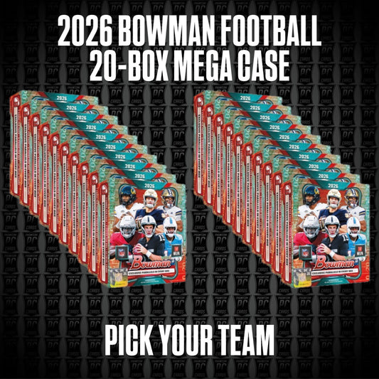 20-Box CASE 2026 Bowman MEGA Football Break - Pick Your Team (Wednesday 9/30/26)
