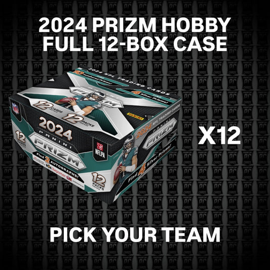 12-BOX FULL CASE 2024 Prizm HOBBY Football Break - Pick Your Team (Sunday 12/22/24)