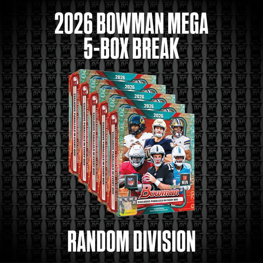 5-Box 2026 Bowman MEGA Football Break - Random Division/Conference (Thursday 10/22/26)