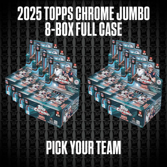 8-Box CASE 2025 Topps Chrome JUMBO Football Break - Pick Your Team (Tuesday 4/21/26)