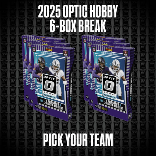 6-BOX 2025 Optic HOBBY Football Break - Pick Your Team
