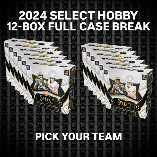12-BOX FULL CASE 2024 Select HOBBY Football Break - Pick Your Team (Sunday 6/8/25)