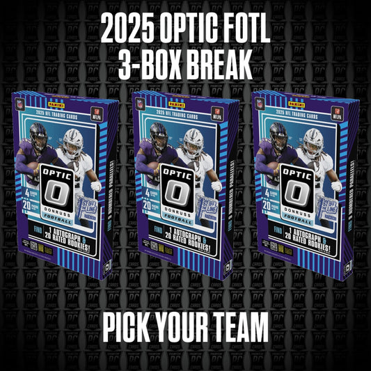 3-BOX 2025 Optic FOTL 1st off the Line Football Break - Pick Your Team (Wednesday 2/4/26)