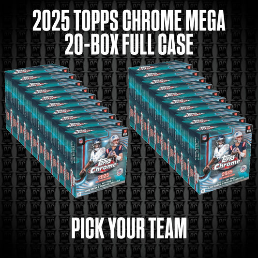 20-Box CASE 2025 Topps Chrome MEGA Football Break - Pick Your Team (Tuesday 5/26/26)
