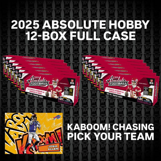 12-BOX FULL CASE 2025 Absolute HOBBY Football Break - Pick Your Team (Thursday 11/13/25)