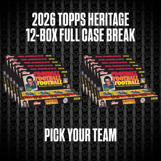 *NEW* 12-Box CASE 2026 Topps HERITAGE Hobby Football Break - Pick Your Team (Sunday 10/25/26)