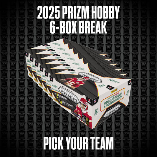 6-BOX 2025 Prizm HOBBY Football Break - Pick Your Team