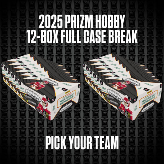 12-BOX CASE 2025 Prizm HOBBY Football Break - Pick Your Team (Wednesday 2/4/26)