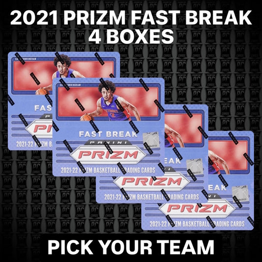 4-BOX 2021 Prizm Fast Break Basketball -- PICK YOUR TEAM (Thursday 11/7/24)